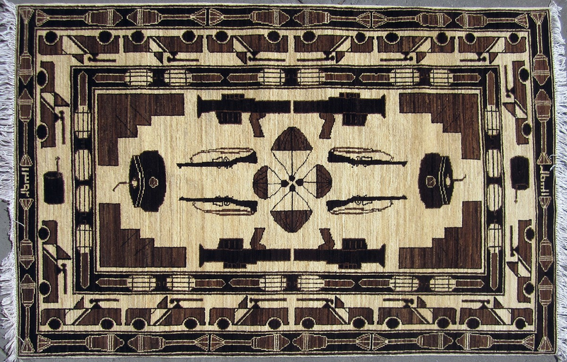 Illustration for article titled These Traditional-Style Afghani Rugs Were Inspired By Modern Warfare